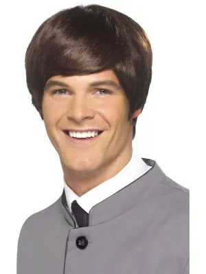 60s Men's Brown Mod Wig