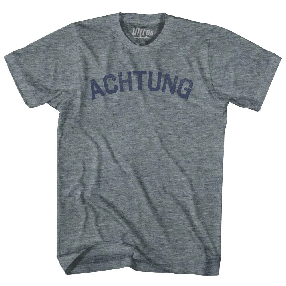 Achtung Womens Tri-Blend Junior Cut T-Shirt