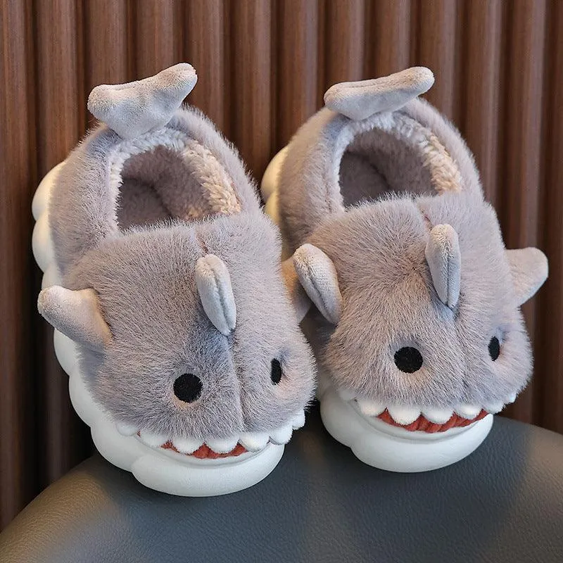 Autumn And Winter Bag Heel Children Cotton Slippers