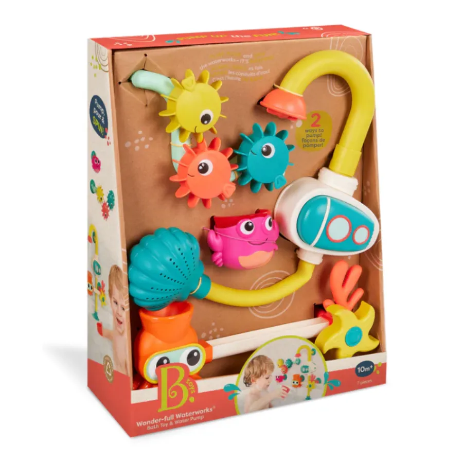 B.Toys Wonder-Full Waterworks Bath Pump Toy BX2338Z