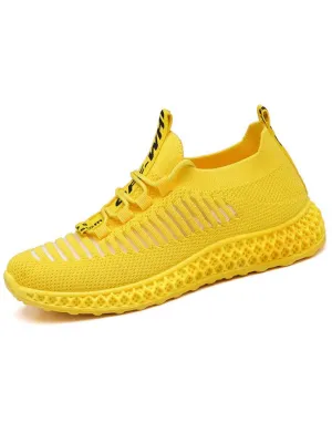 Casual Lace-Up Flat Bottom Shoes For Women / Mesh Breathable Sneakers - SF0265