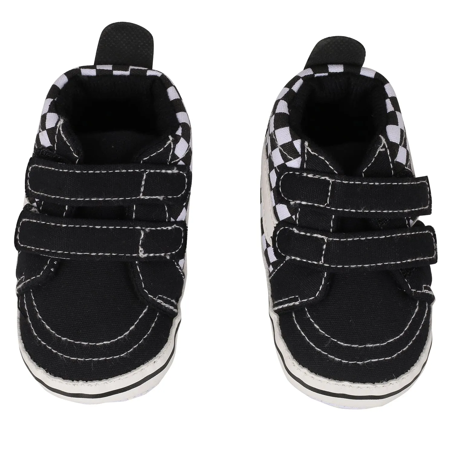 Chequered Black Casual Booties