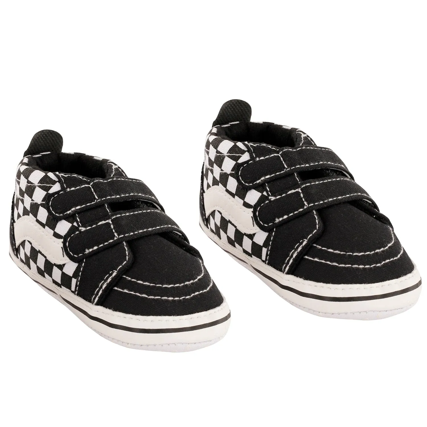 Chequered Black Casual Booties