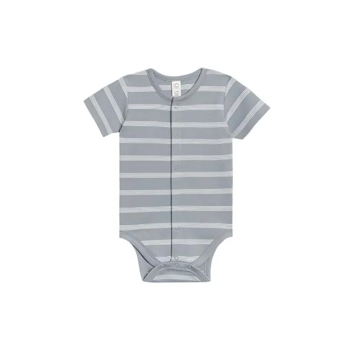 Colored Organics Baby Morgan Bodysuit - Drew Stripe/ Mist