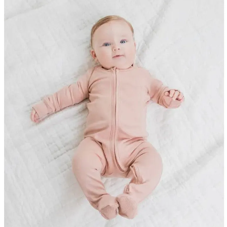 Colored Organics Peyton Zipper Sleeper Blush