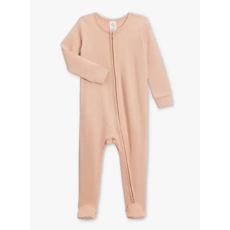 Colored Organics Peyton Zipper Sleeper Blush