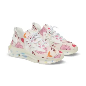 Cute Pink Hedgehog Men's Mesh Sneakers