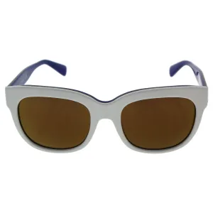 Dolce & Gabbana Women's DG4272 Sunglasses Top White / Gold / Blue / Brown Mirror Bronze 53mm