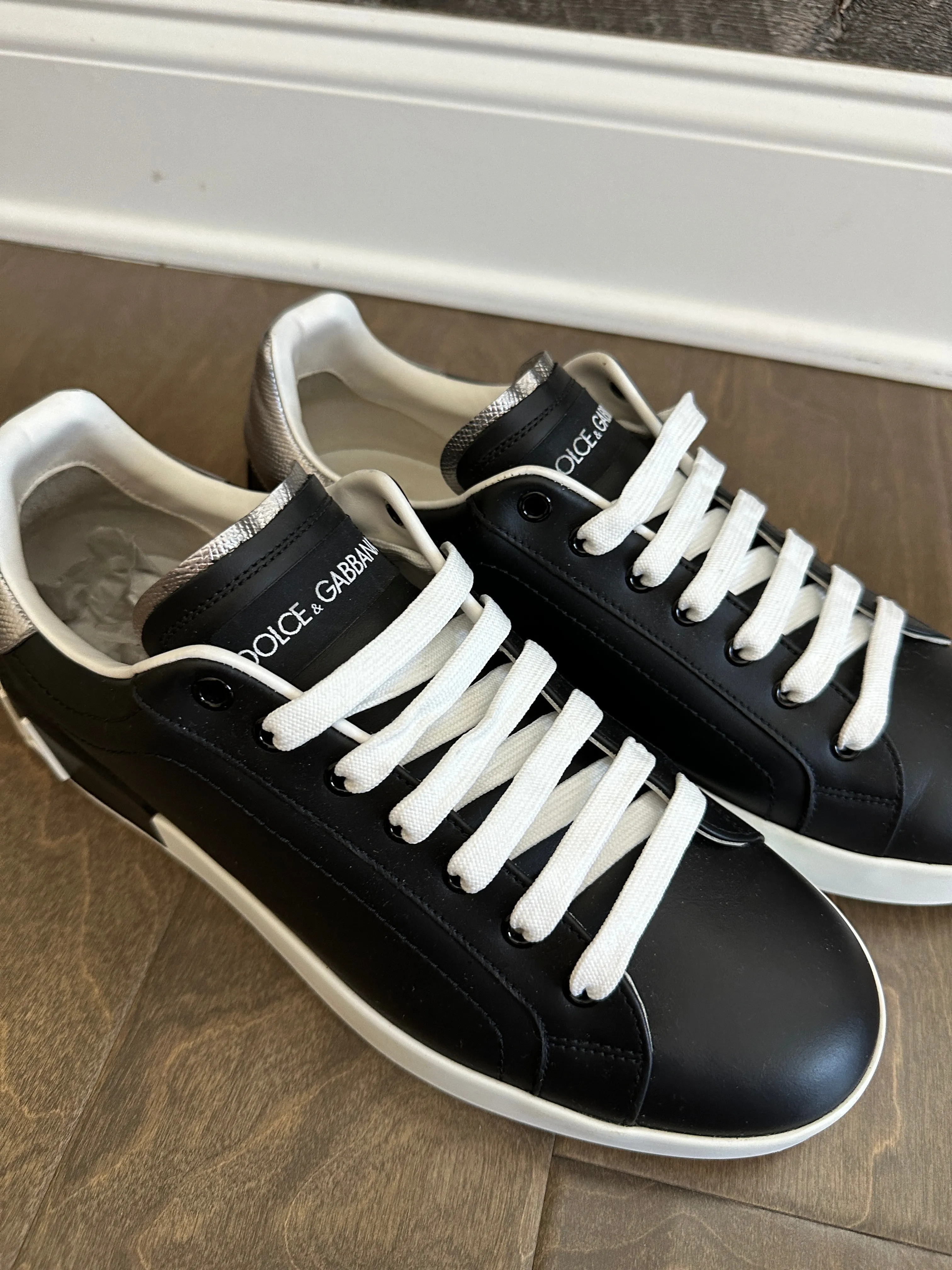 Dolce Gabbana Calfskin nappa Portofino sneakers Sz 10