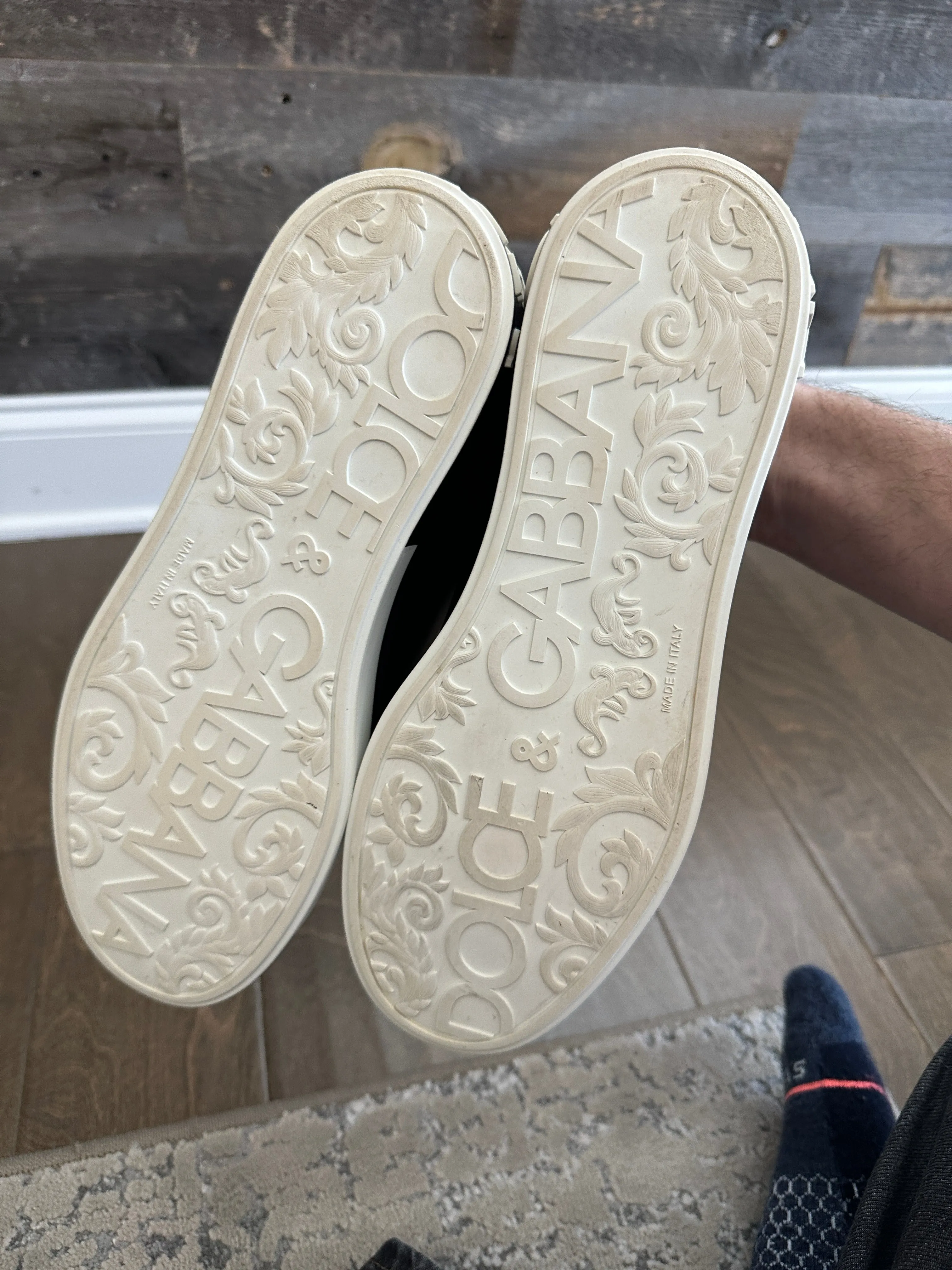 Dolce Gabbana Calfskin nappa Portofino sneakers Sz 10