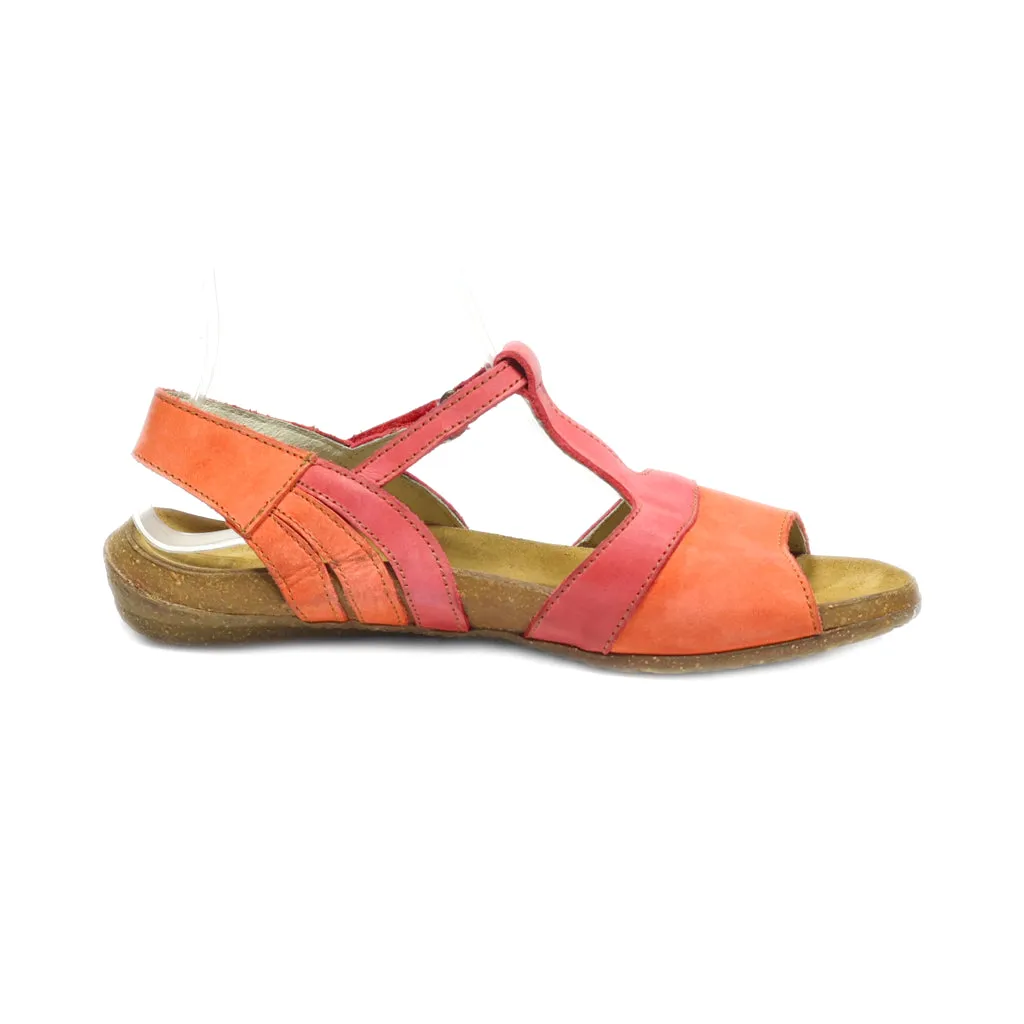El Naturalista Flat Sandals Leather Pink Colour For Women