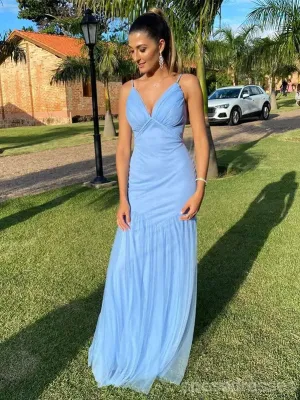 Elegant Blue Mermaid V-neck Long Party Prom Dresses Ideas,Evening Gowns,13741 Elegant Blue Mermaid V-neck Long Party Prom Dresses Ideas,Evening Gowns,13741