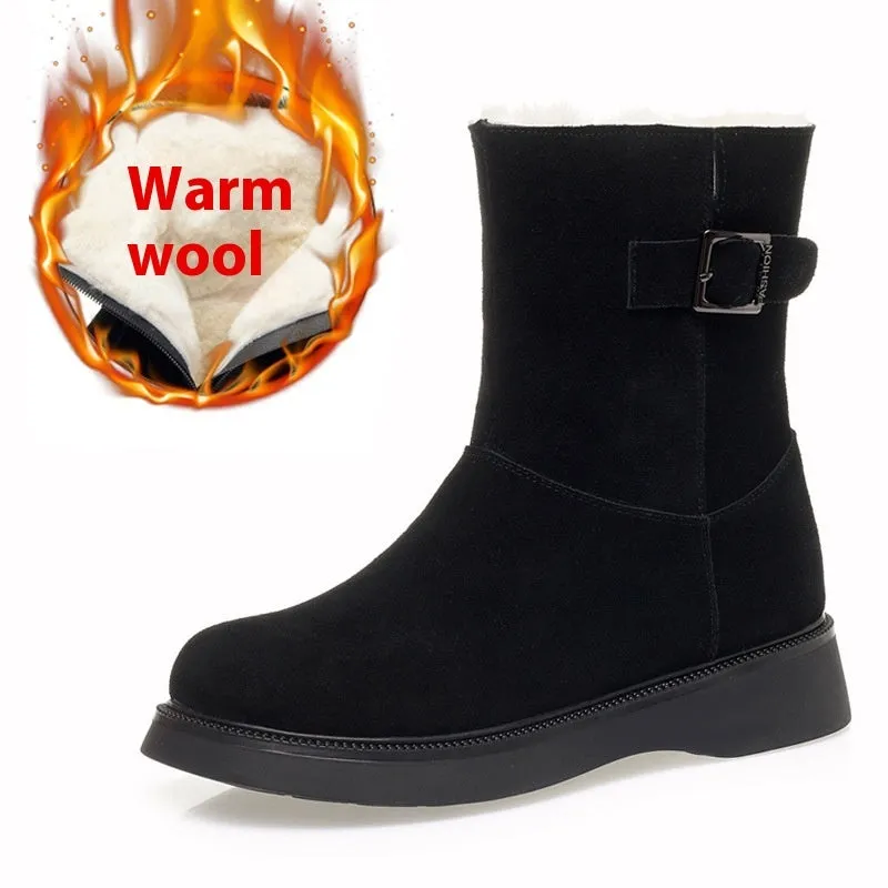 Fashion Velvet Padded Thick Snow Boots For Women