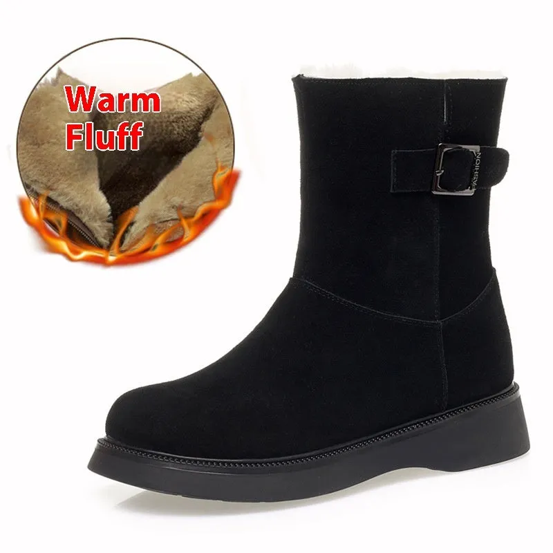 Fashion Velvet Padded Thick Snow Boots For Women