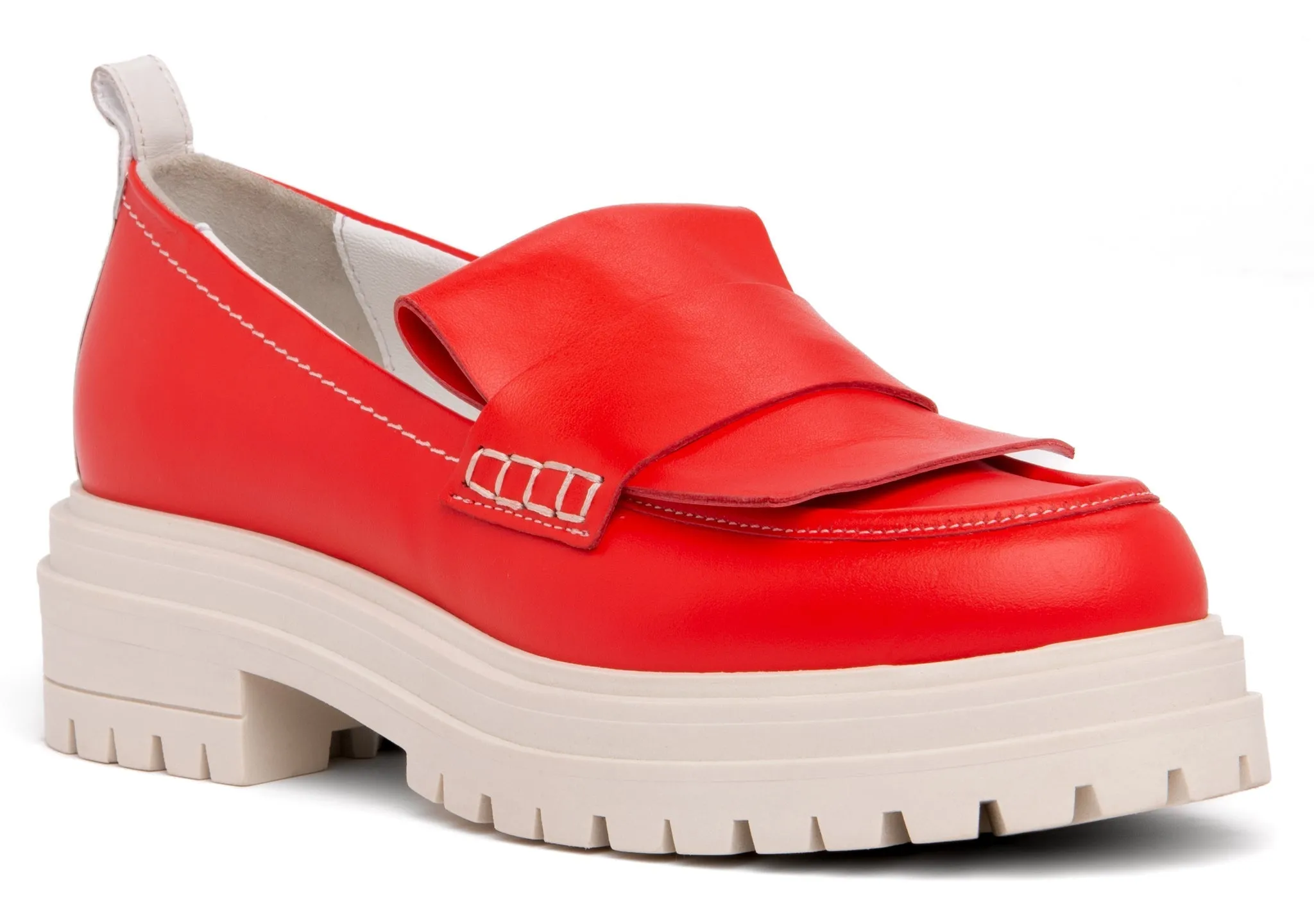 Federica Sky Blue Leather Loafer
