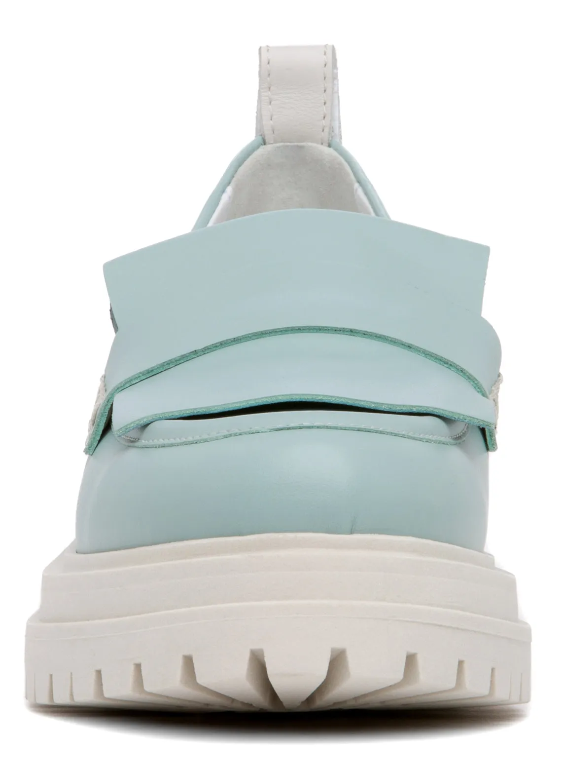 Federica Sky Blue Leather Loafer