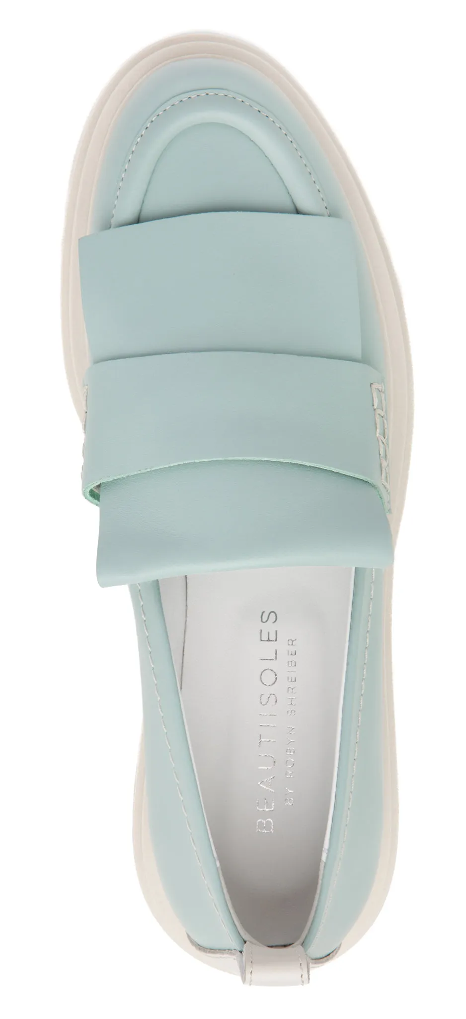 Federica Sky Blue Leather Loafer