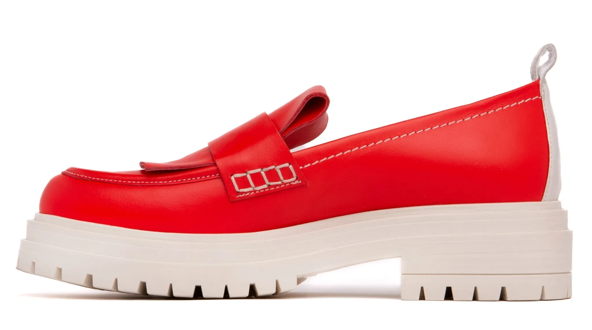 Federica Sky Blue Leather Loafer