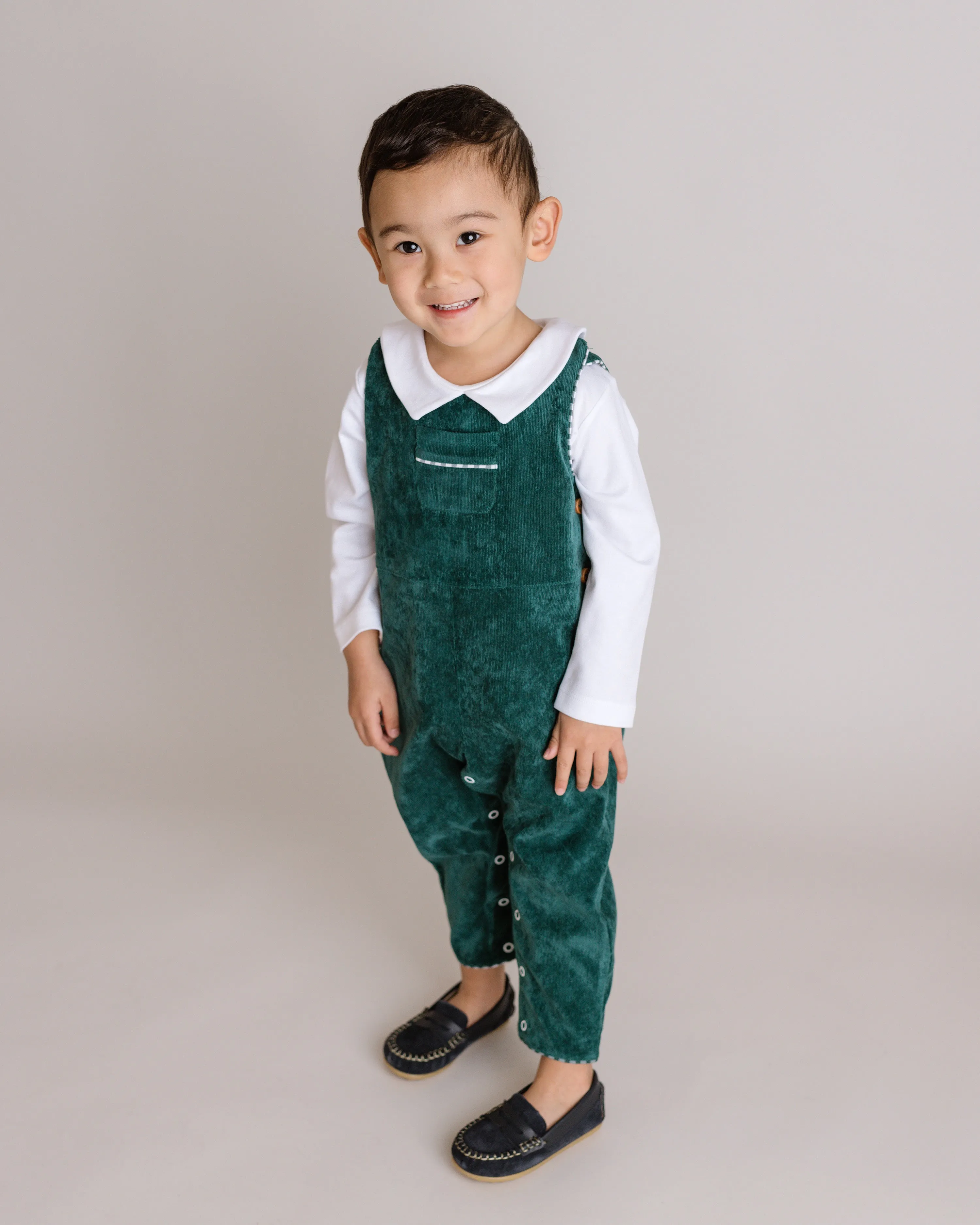 Green Corduroy Jon Jon, Toddler Boys
