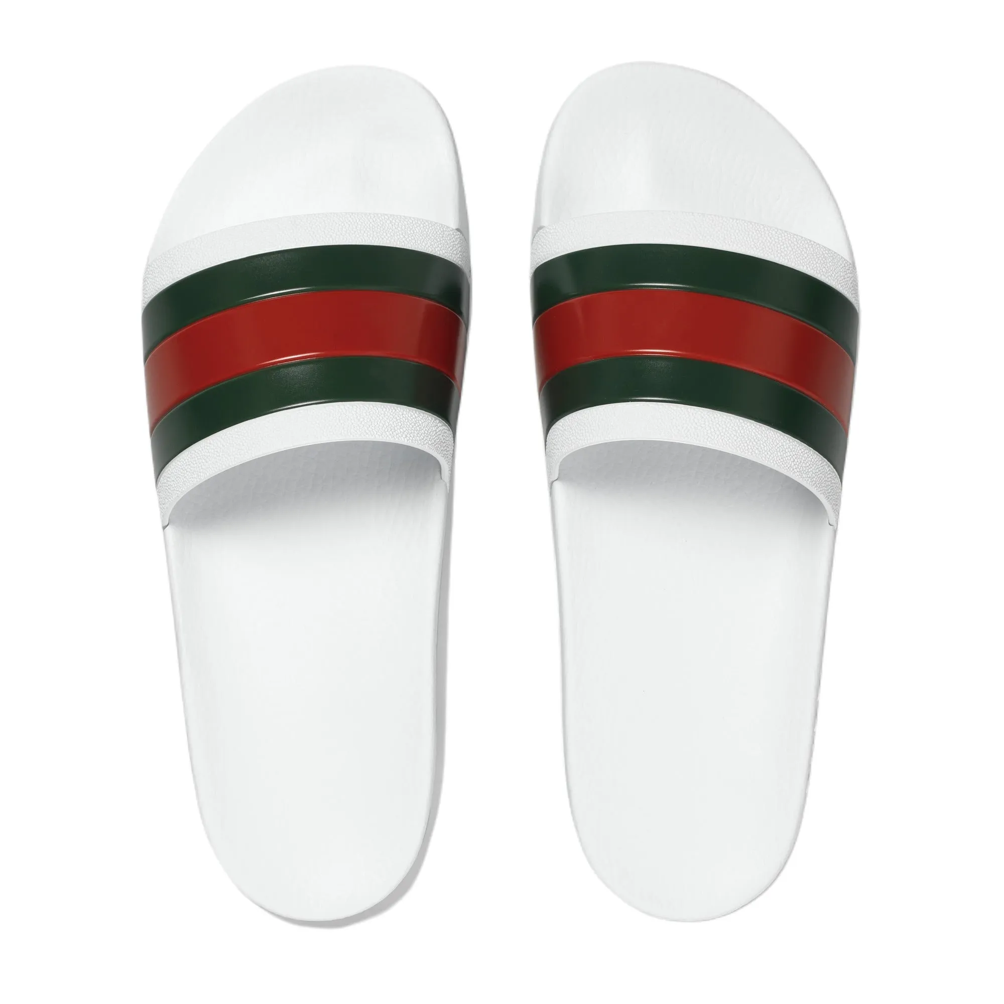 Gucci Men's Web Rubber Slide Sandals