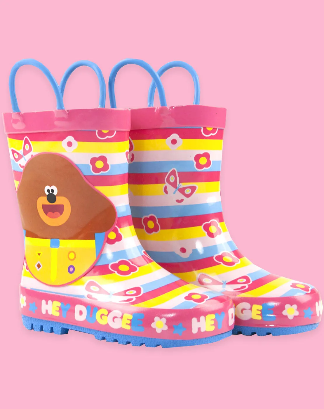 Hey Duggee Girls Wellies Children's Wellington Carry Handle Snow Boots