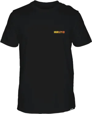 Hurley Mens Black Circle Gradient SS Tshirt