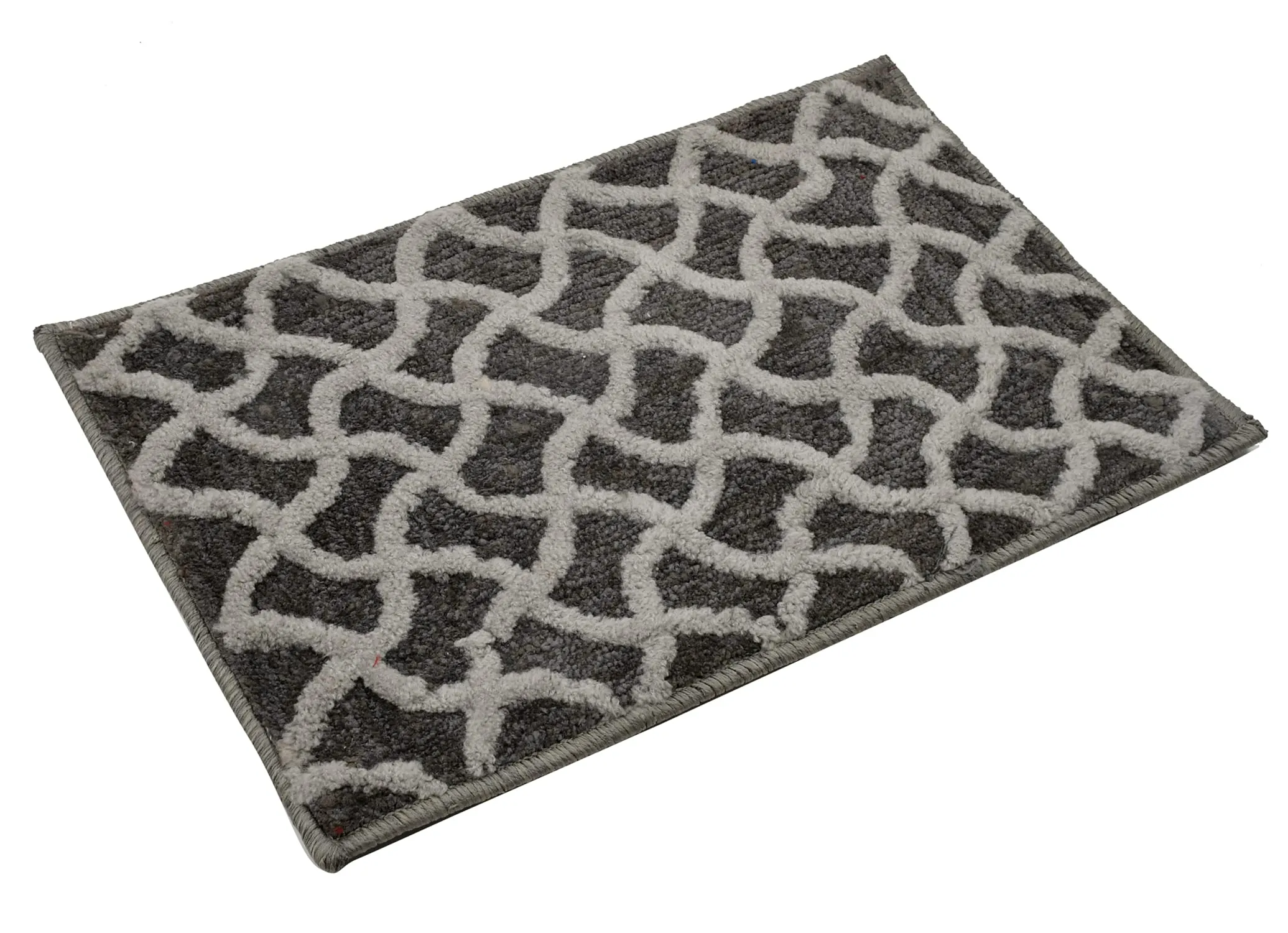 Kuber Industries Soft, Lightweigth, Washable, Non Slip Doormat Entrance Rug Dirt Trapper Mat Shoes Scraper for Entry, Patio, Porch- Pack of 3 (Dark Brown & Red & Grey), Standard (HS39KUBMART022171)