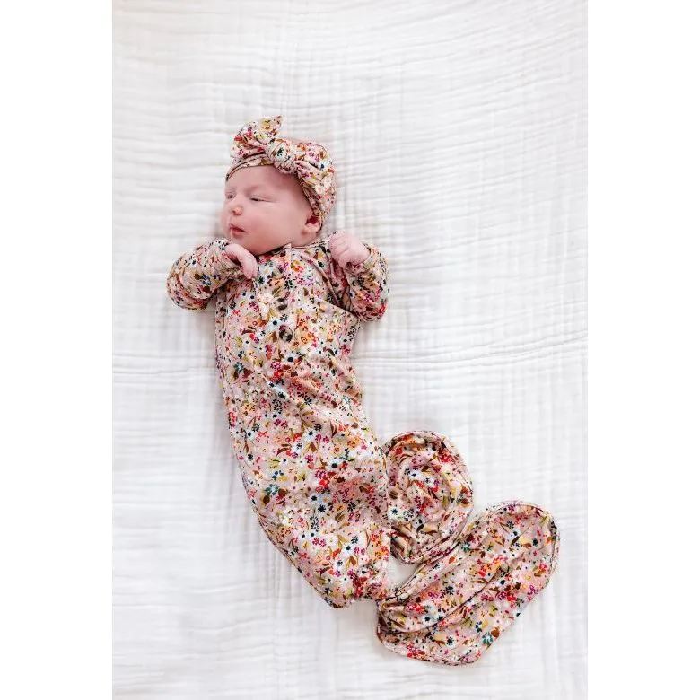 Lou Lou & Company - Mauve Wildflower Knotted Gown