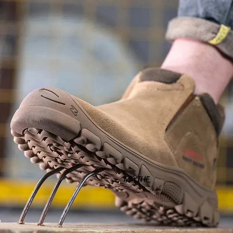 Men Comfortable Work Shoes Safety With Steel Toe Cap Anti-smash Sneakers Puncture-Proof Shoes - MS50304