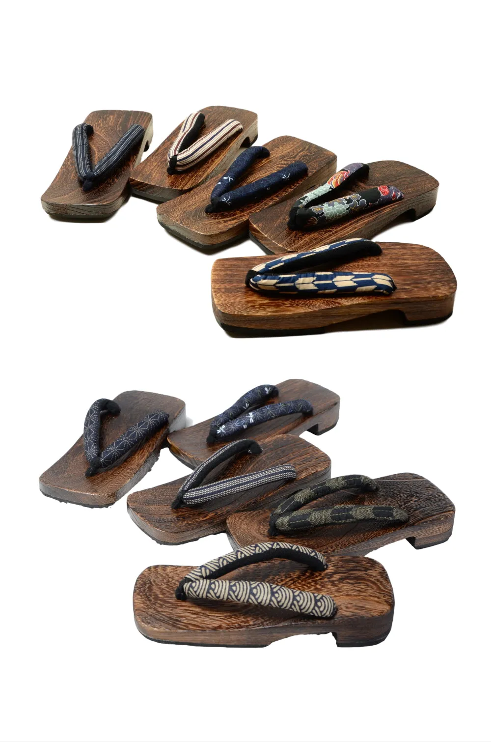 Men obi belt and geta sandals set : Purple