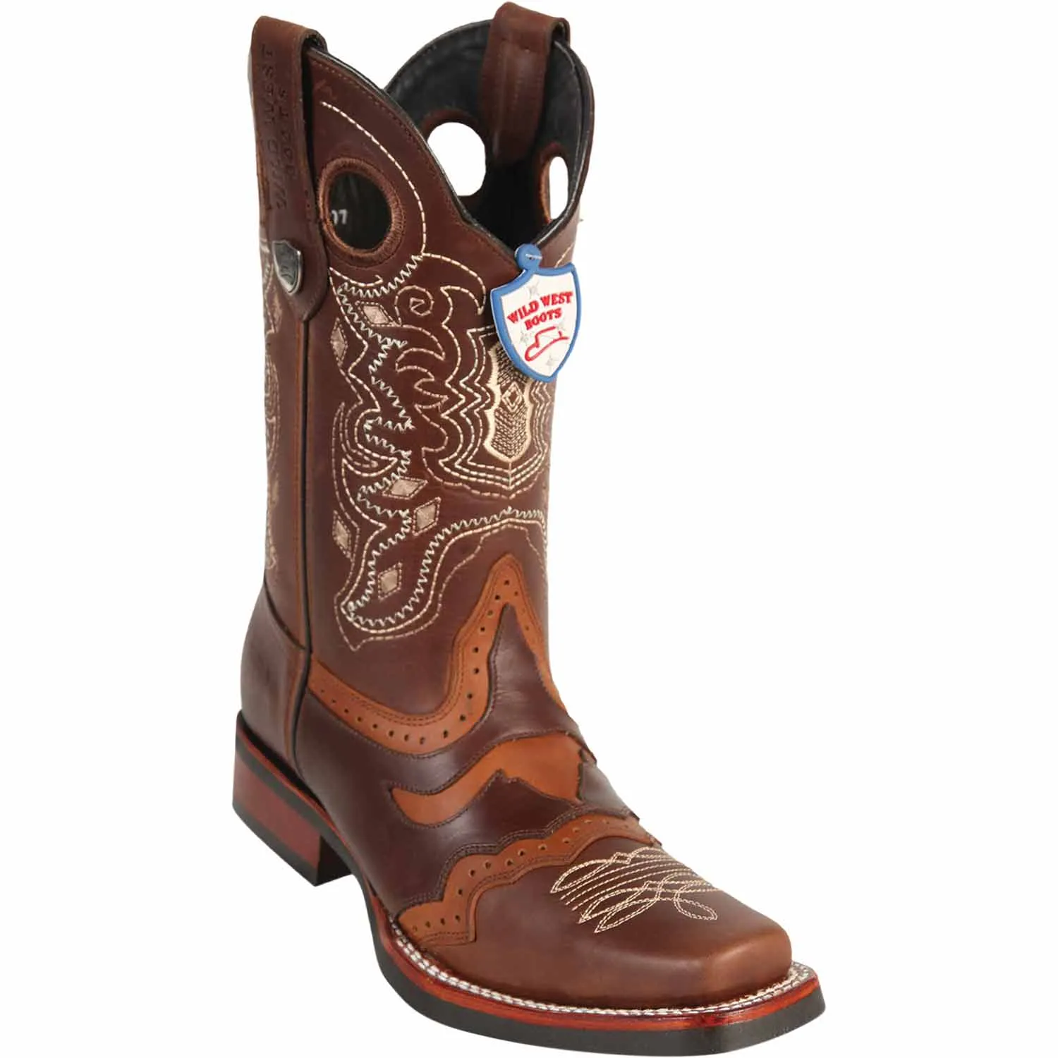 Men's Wild West Genuine Leather Rodeo Toe Boot 281TH3807