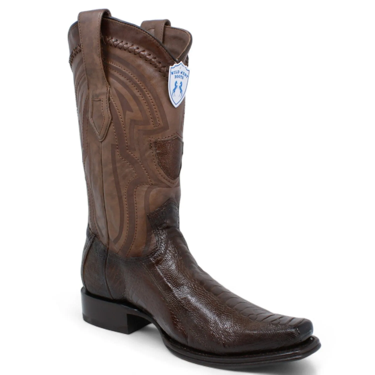 Men's Wild West Ostrich Leg Square Toe Boot 277L0516