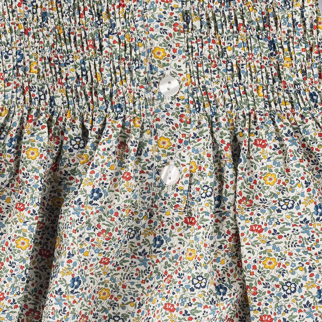 Navy Fall Liberty Smocked Dress