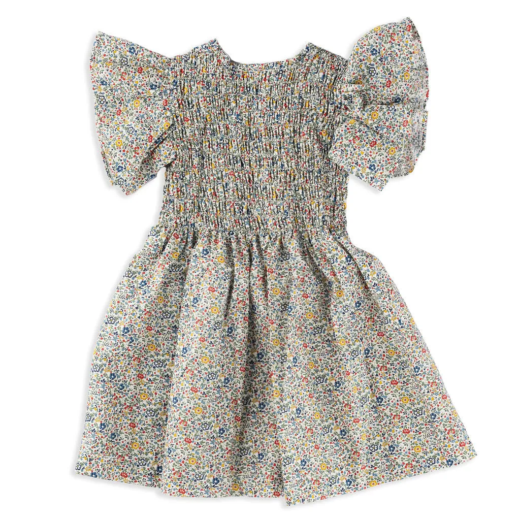 Navy Fall Liberty Smocked Dress