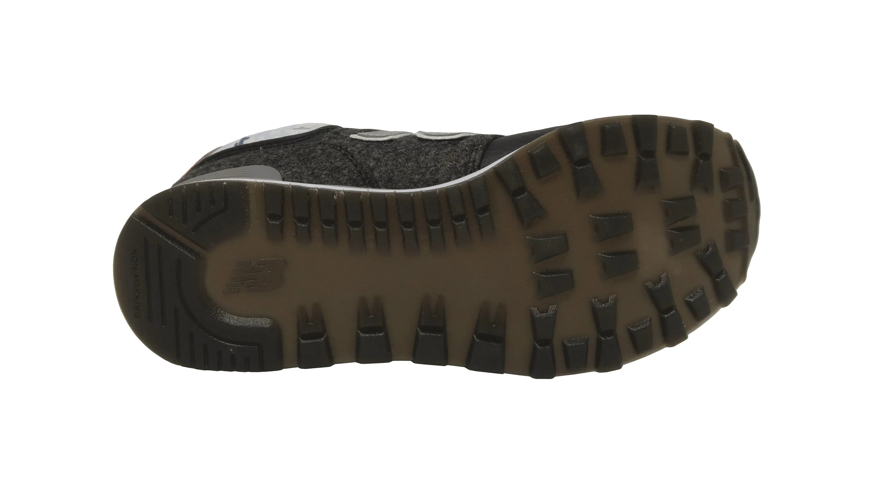 New Balance Big Kids 574 Black/Charcoal Shoes