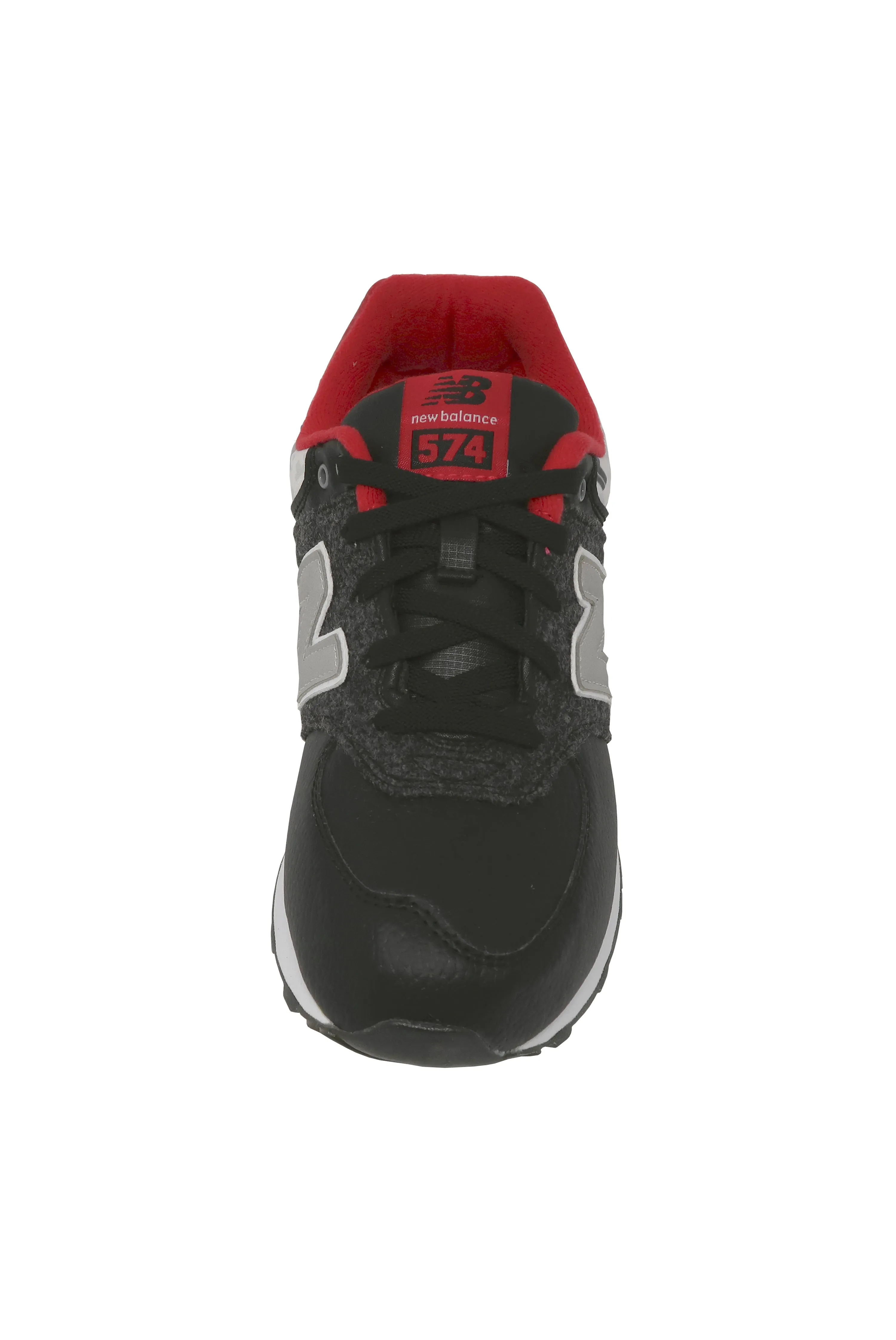 New Balance Big Kids 574 Black/Charcoal Shoes