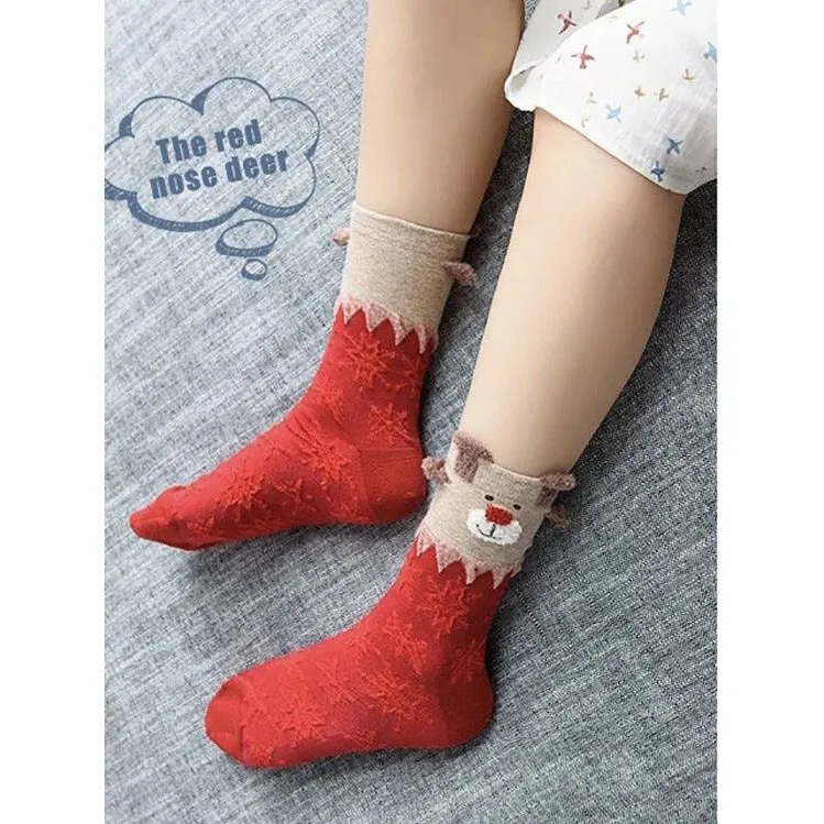 Santa Clause Deer Socks