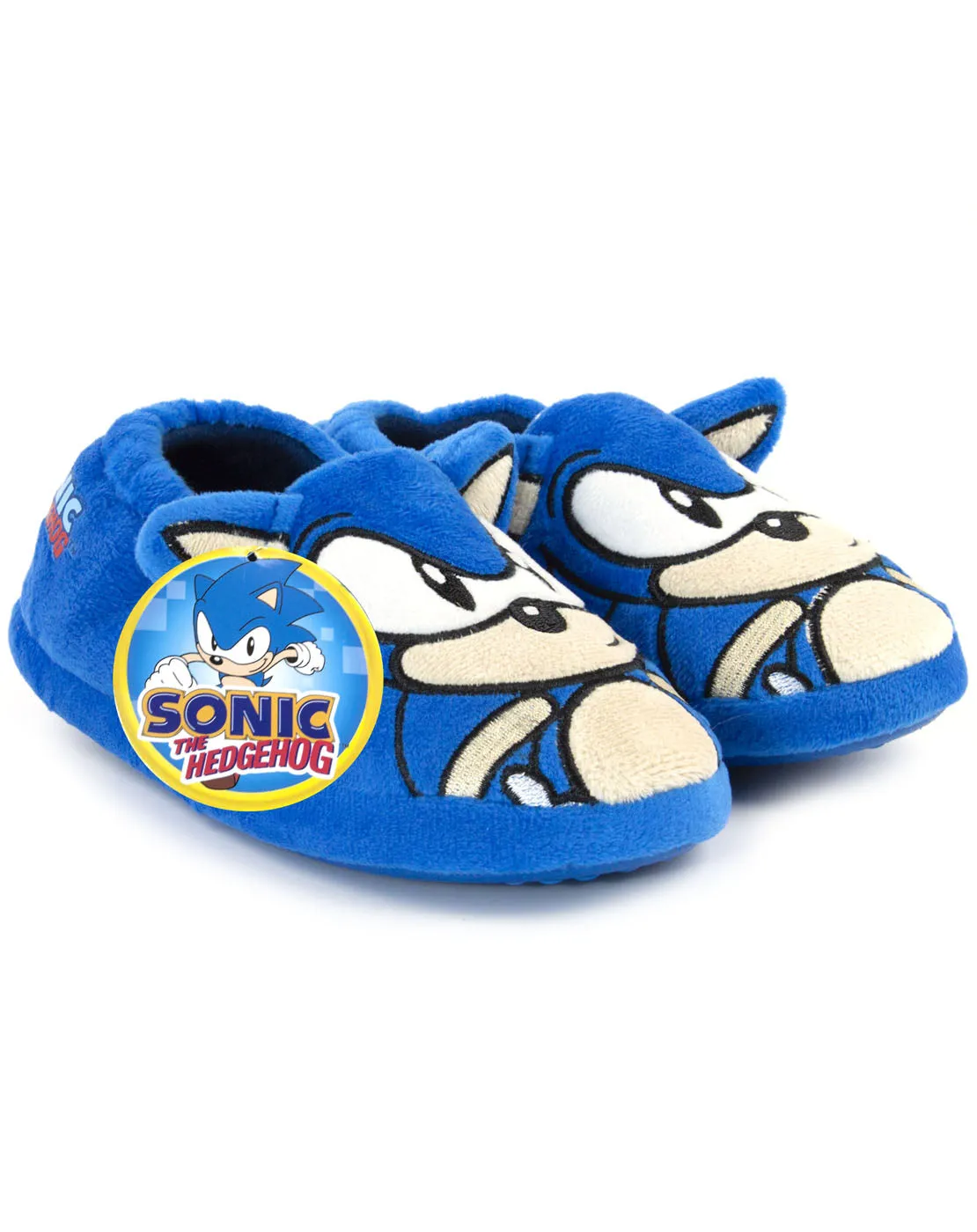 Sonic the Hedgehog Boys Blue 3D Slippers