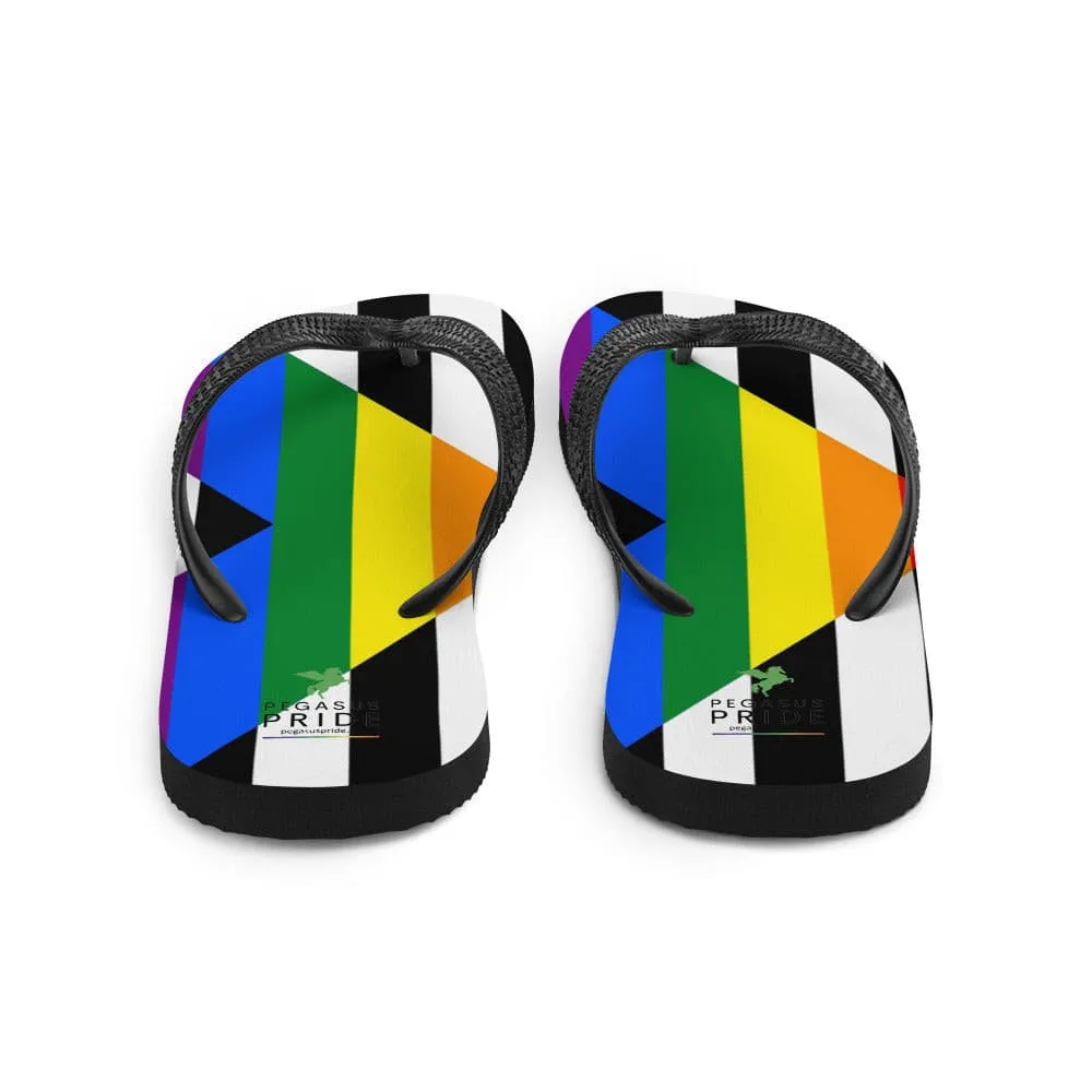 Straight Ally Pride Flag Flip-Flop Sandals
