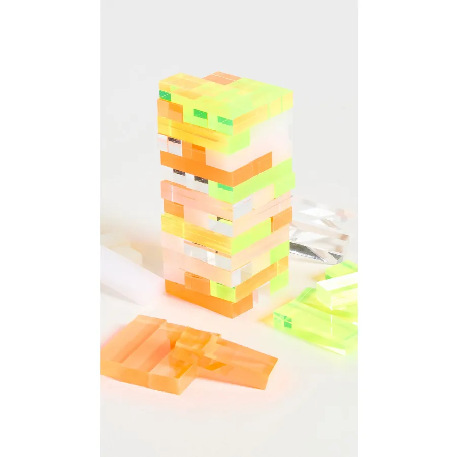 Sunnylife Mini Lucite Jumbling Tower Neon S25LTJTX