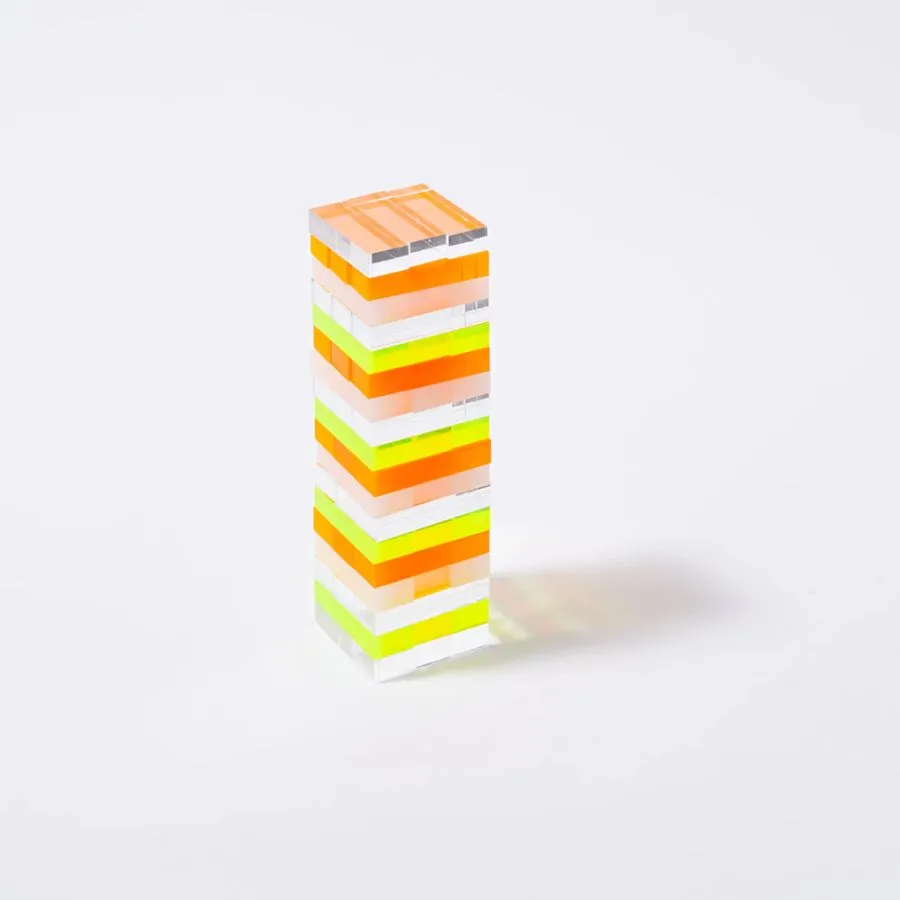 Sunnylife Mini Lucite Jumbling Tower Neon S25LTJTX