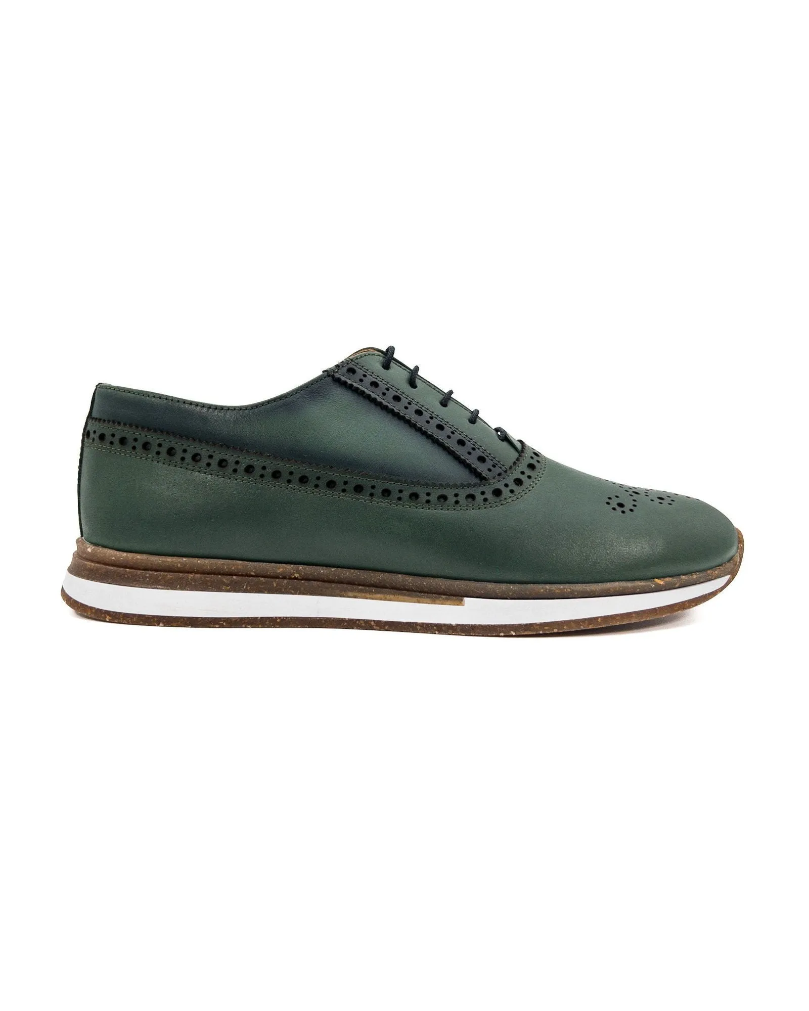 T-Presto Green Genuine Leather Classic Men's Shoes