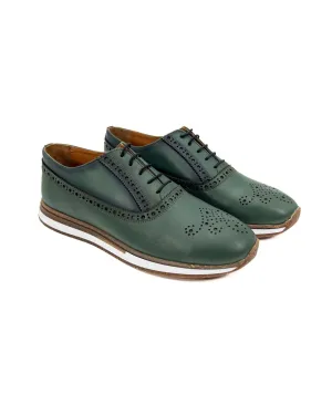 T-Presto Green Genuine Leather Classic Men's Shoes