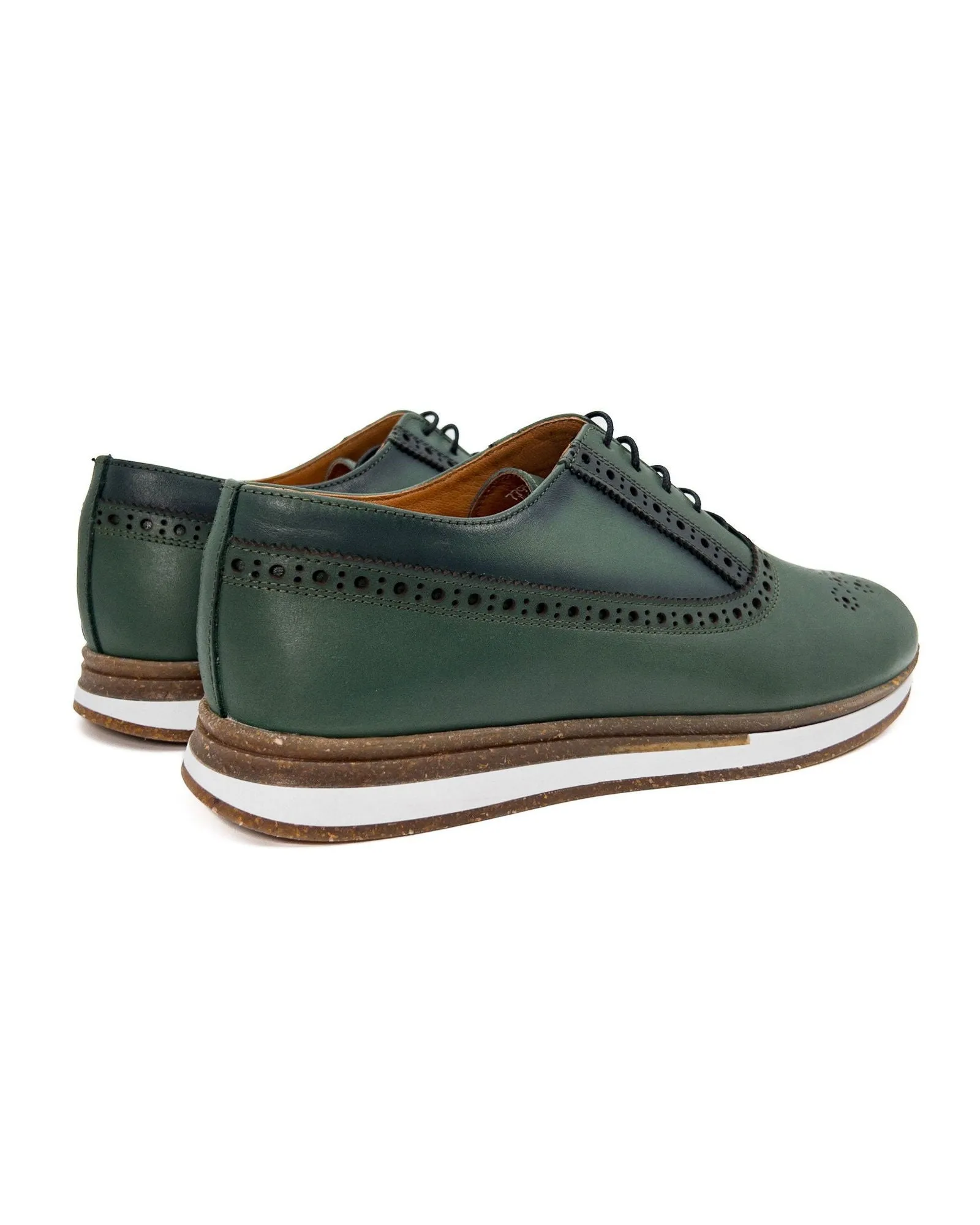 T-Presto Green Genuine Leather Classic Men's Shoes