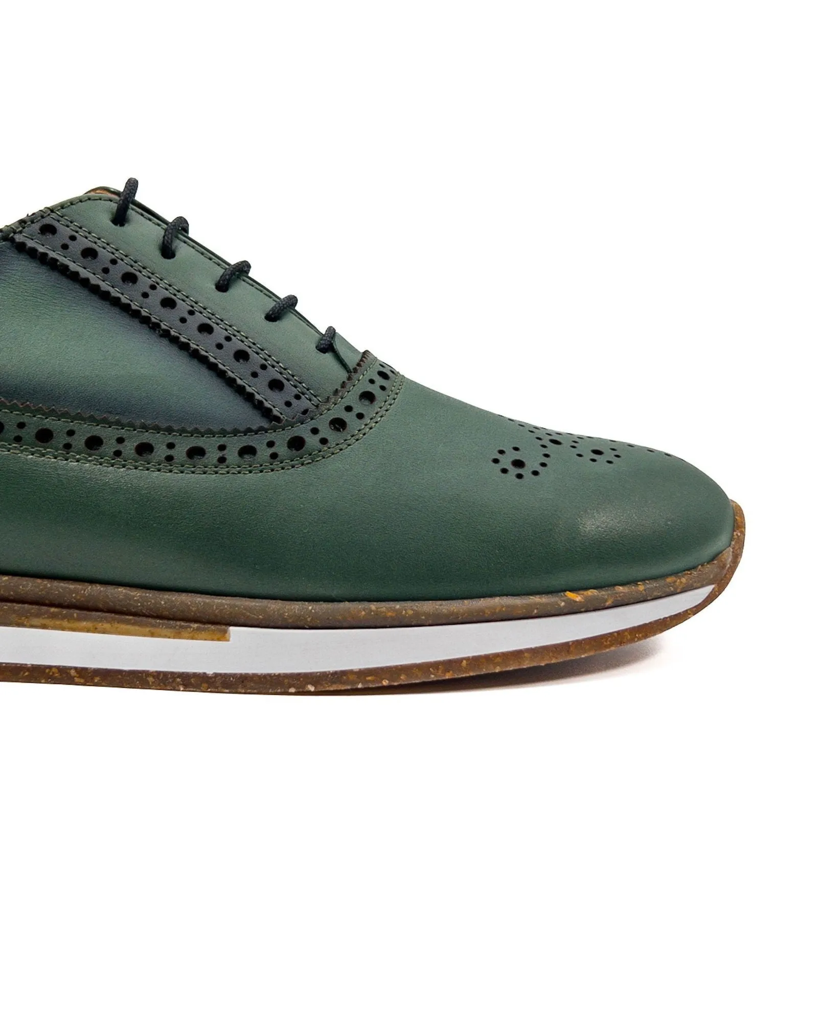 T-Presto Green Genuine Leather Classic Men's Shoes