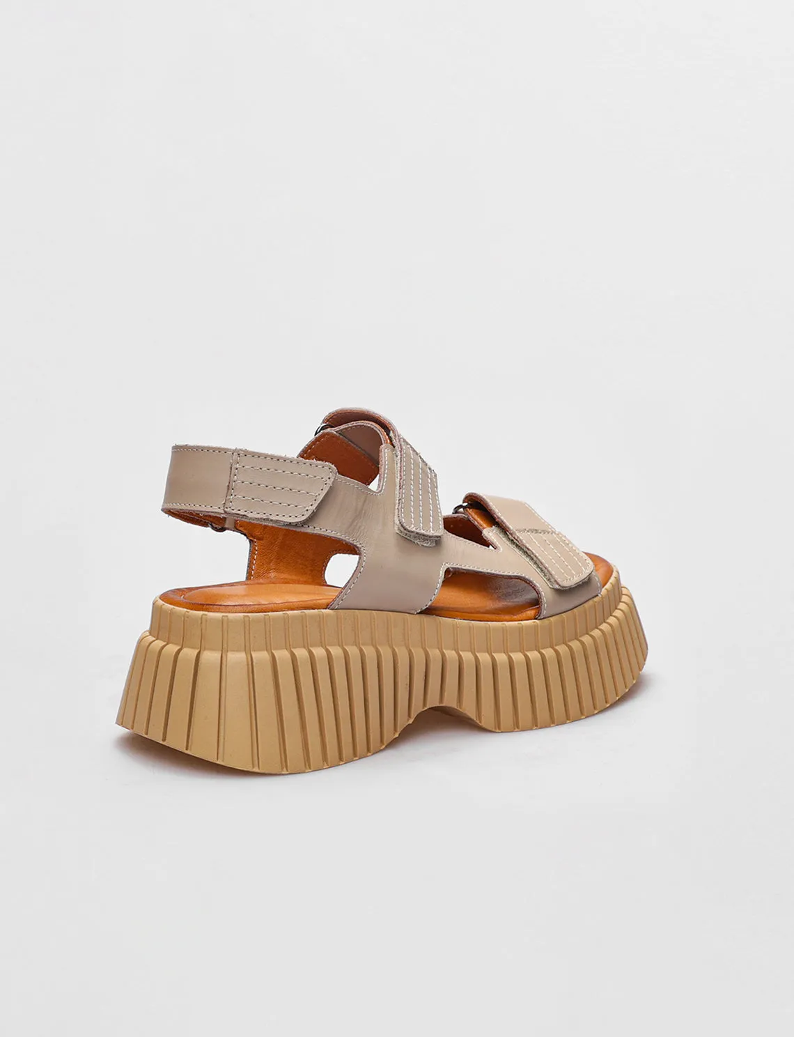 Women Mink Genuine Leather Wedge Sandals