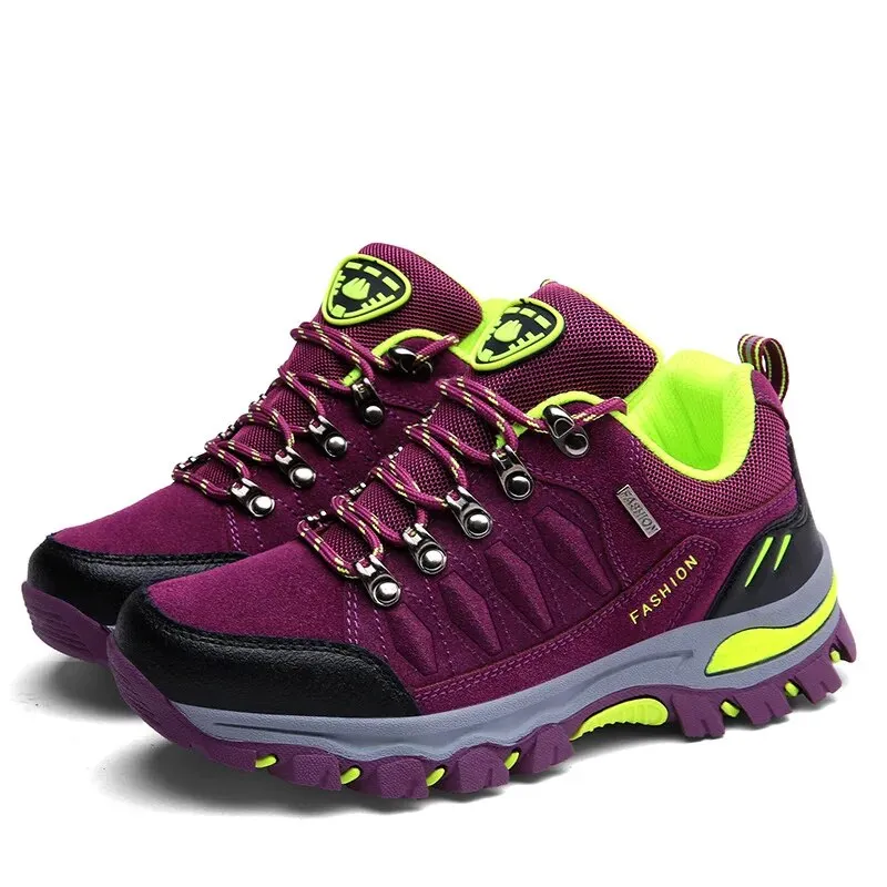 Women Outdoor Hiking Mountain Shoes Camping Climb Footwear Outdoor Walking Trainers Anti-slip Sneakers - WHS50179