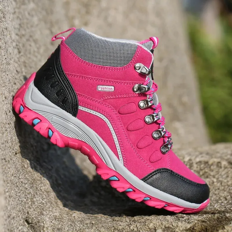 Women Outdoor Hiking Mountain Shoes Camping Climb Footwear Outdoor Walking Trainers Anti-slip Sneakers - WHS50179