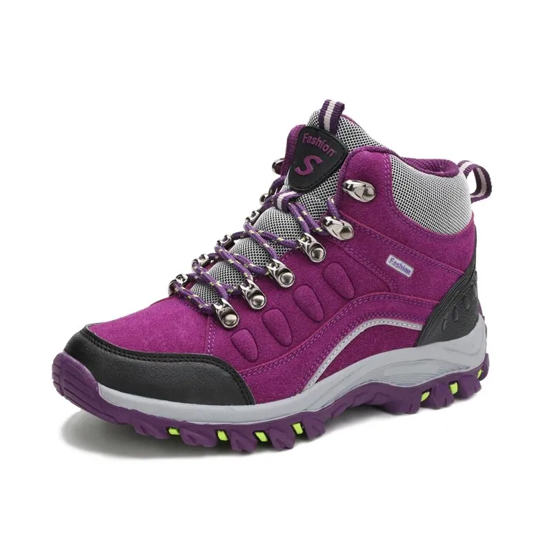 Women Outdoor Hiking Mountain Shoes Camping Climb Footwear Outdoor Walking Trainers Anti-slip Sneakers - WHS50179