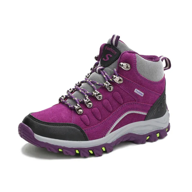 Women Outdoor Hiking Mountain Shoes Camping Climb Footwear Outdoor Walking Trainers Anti-slip Sneakers - WHS50179